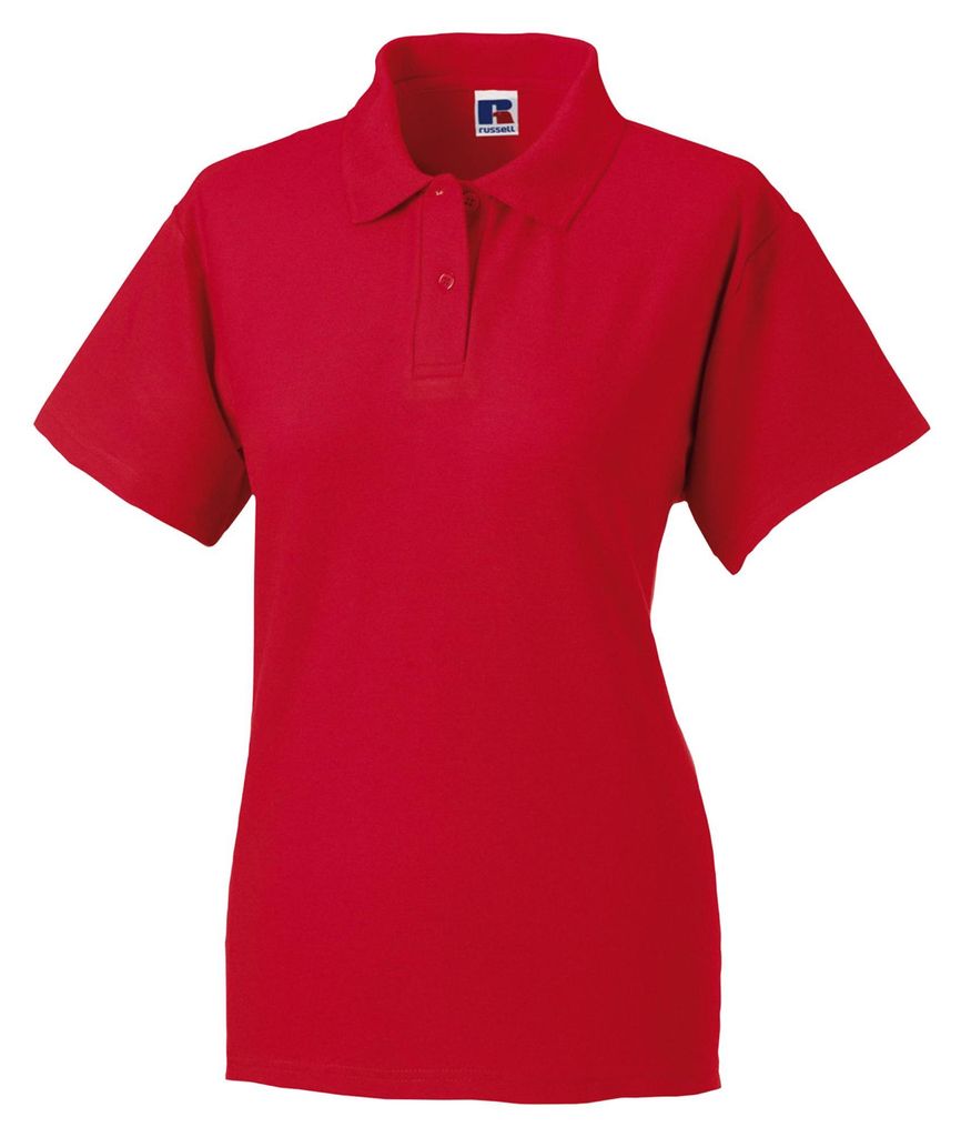 Jerzees Colours Damen Pikee Poloshirt, Kurzarm FK700 (S) (Rot)