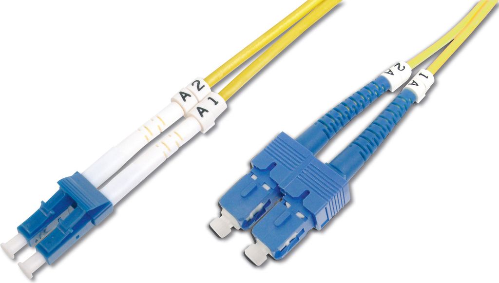 DIGITUS LWL Patchkabel LC -> SC 10.00m Singlemode Duplex OS2