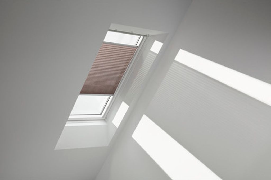 Velux Plissee-Faltstore manuell mocca gepunktet FHL MK10 1276S