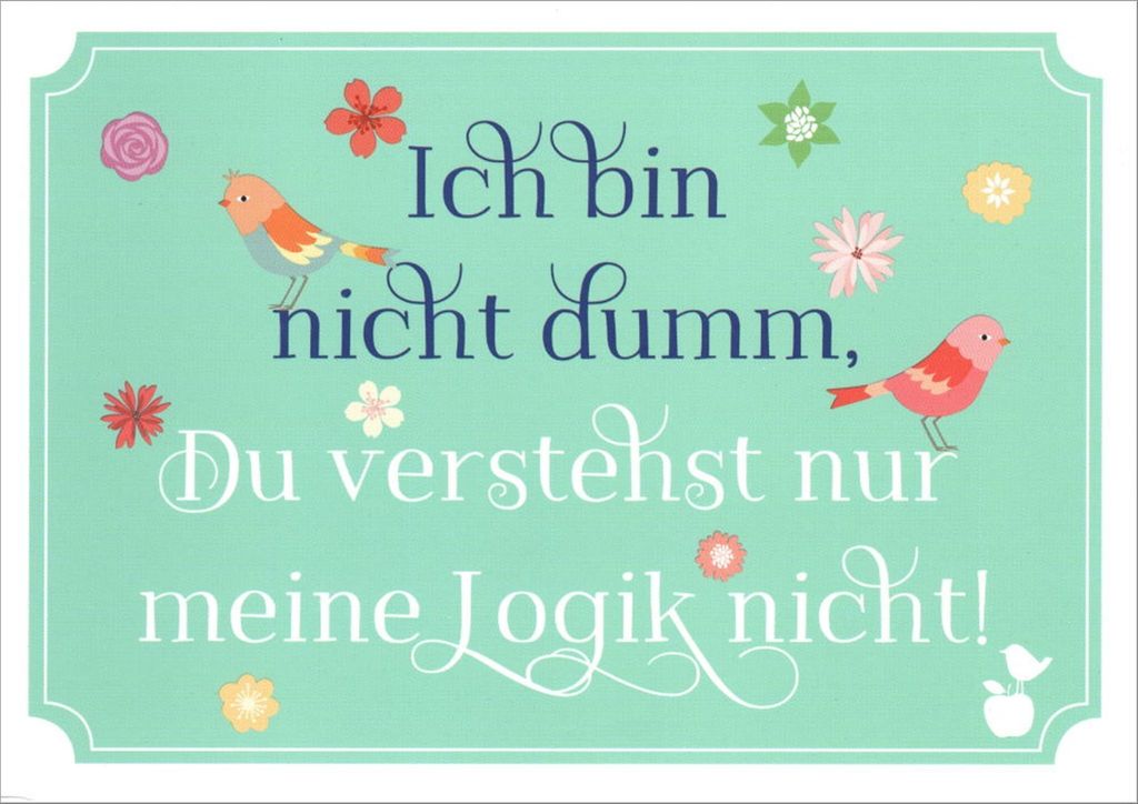 Postkarte MainSpatzen "Ich bin nicht dumm, Du verstehst nur ..."