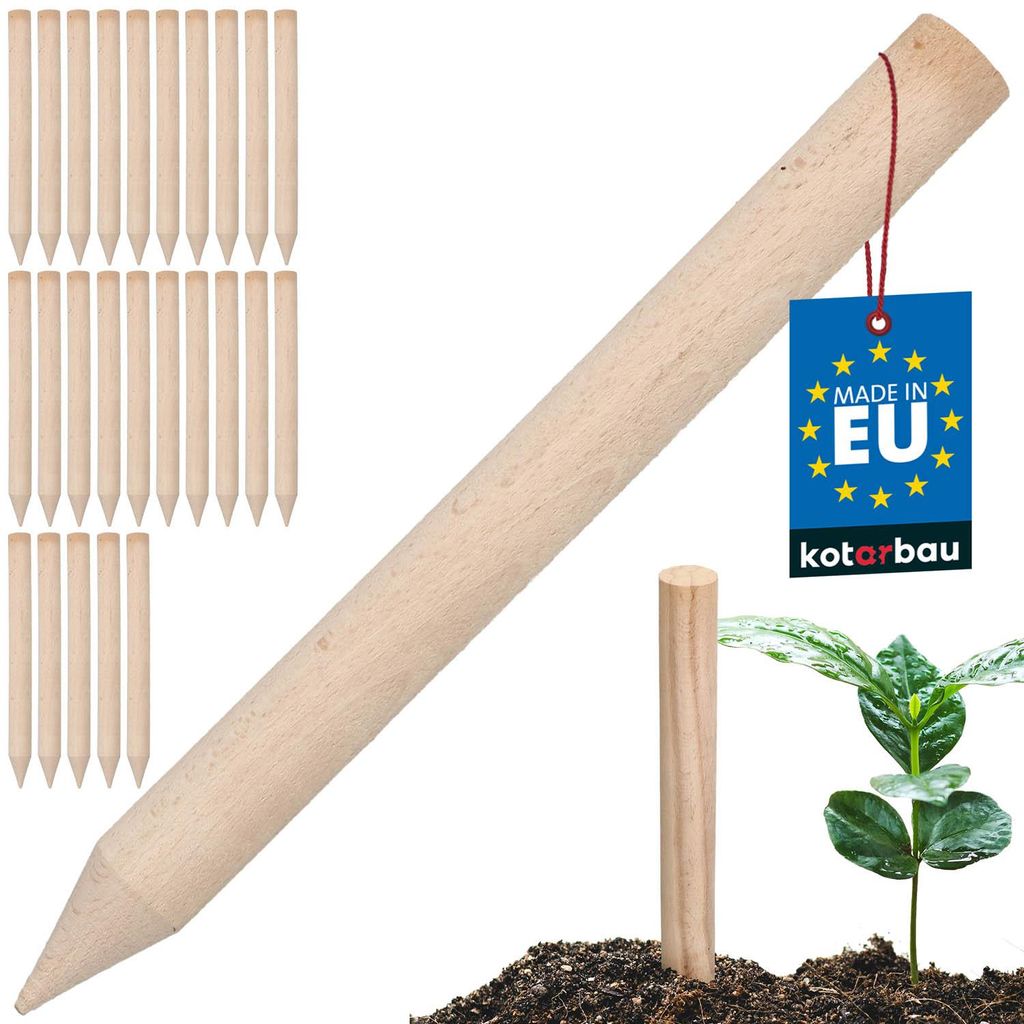 KOTARBAU® Lot de 25 Tuteur Plante Tuteur Tomate Bois de Image du produit 