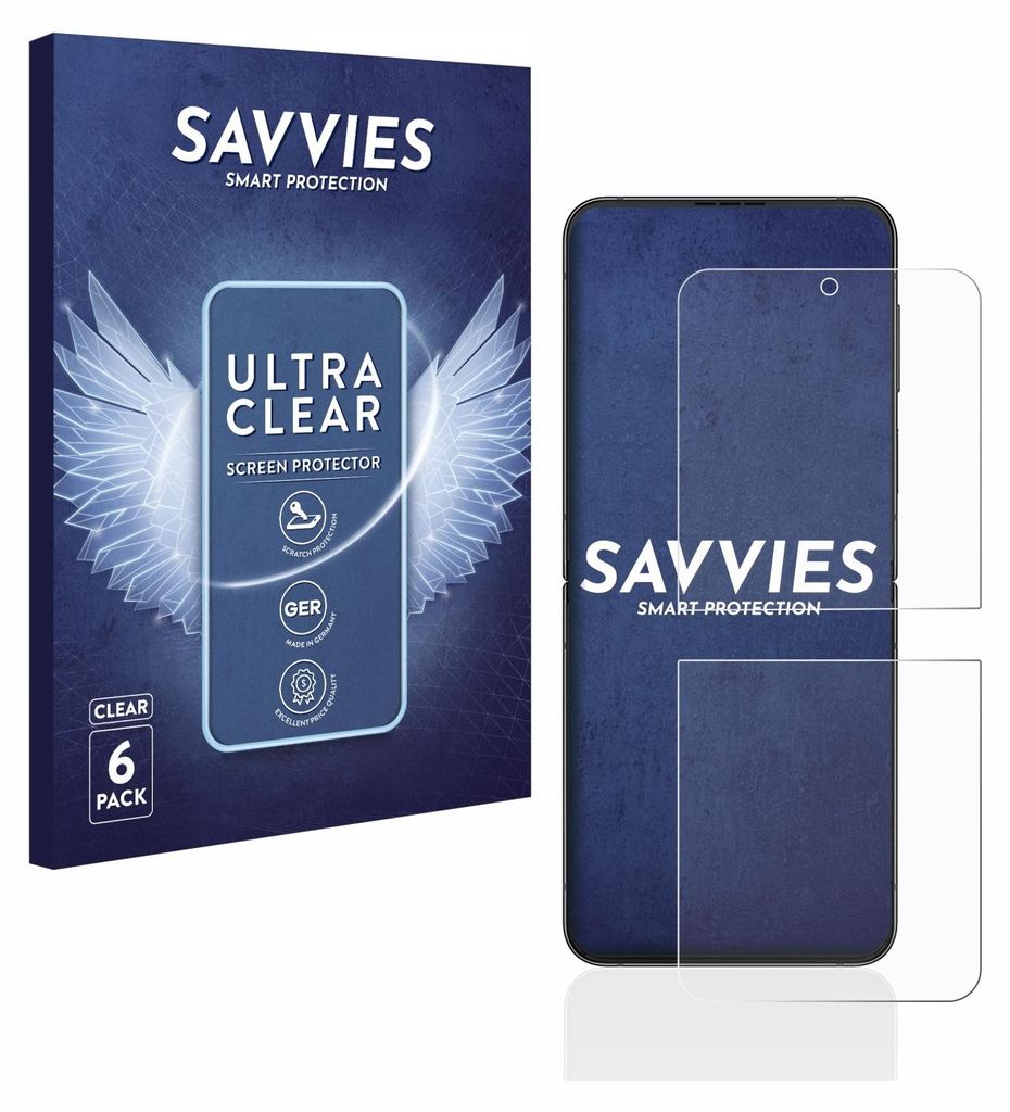 A product box and a phone with screen protectors.