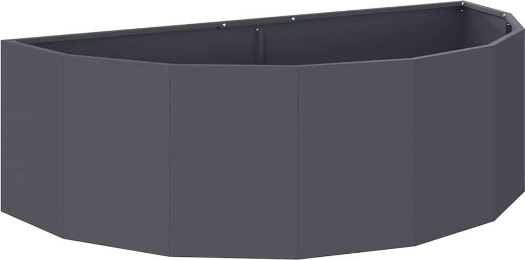 Pflanzkübel Anthrazit 120 x 60 x 35 cm Stahl