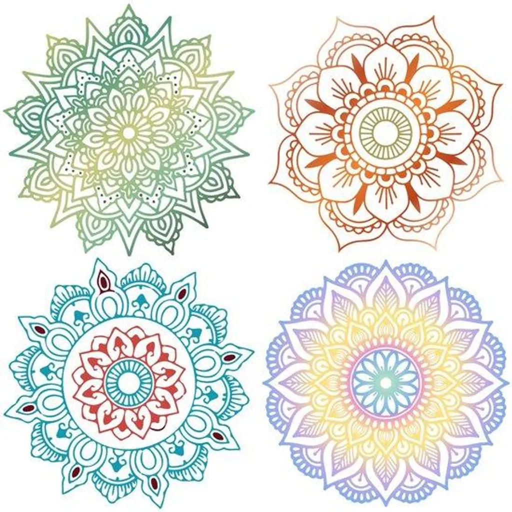 Mandala de Fenêtre PVC 16cm Multicolore - Effet Cristal Méditation