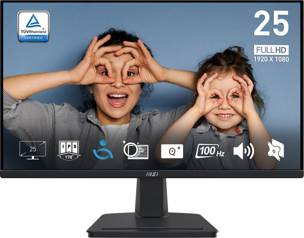 MSI Pro MP251 PC -Bildschirm 62,2 cm (24,5 ") 1920 x 1080 Pixel Full HD Schwarz LED