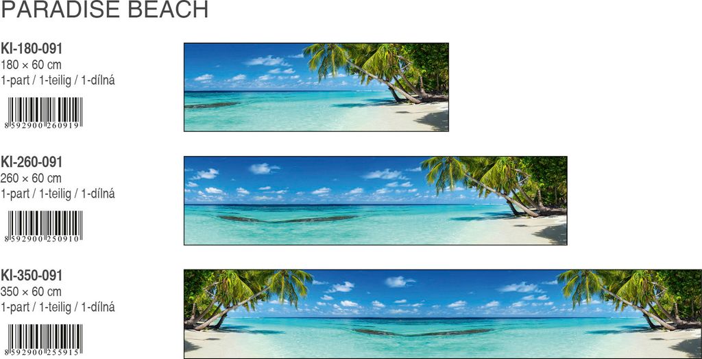 Küchenrückwand Folie selbstklebend STRAND IM PARADIES 350 x Produktbild 3