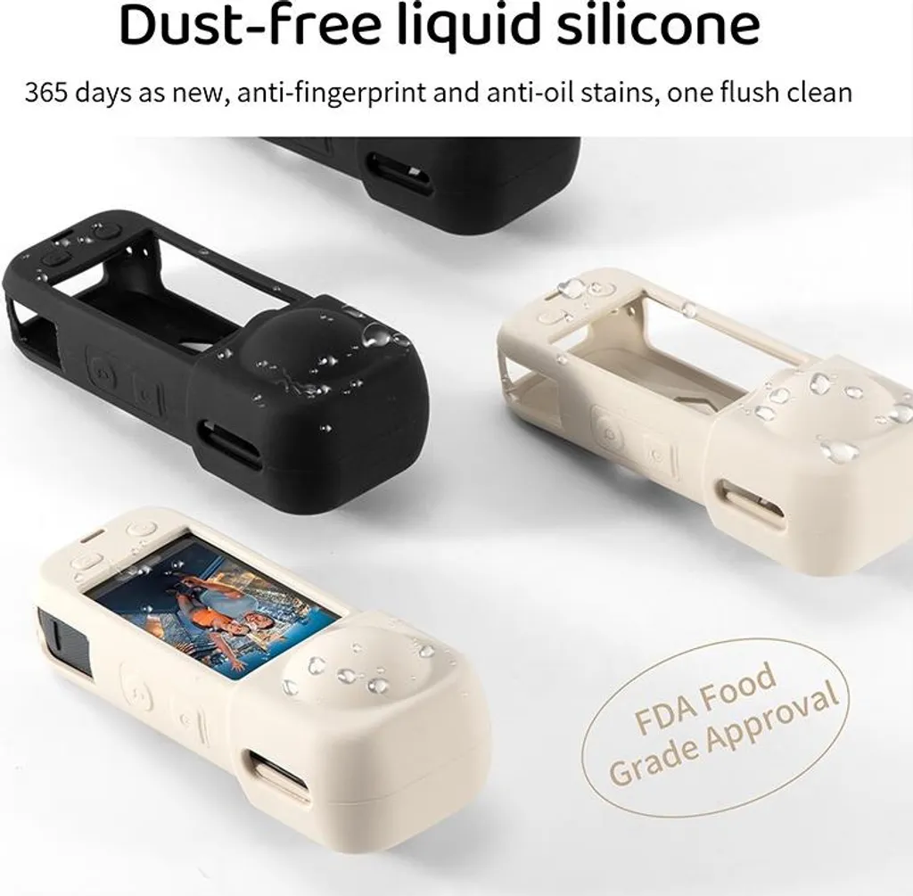 INF Custodia protettiva in silicone per Insta360 X5 - Raffreddamento e protezione dell'obiettivo Bianco - 8
