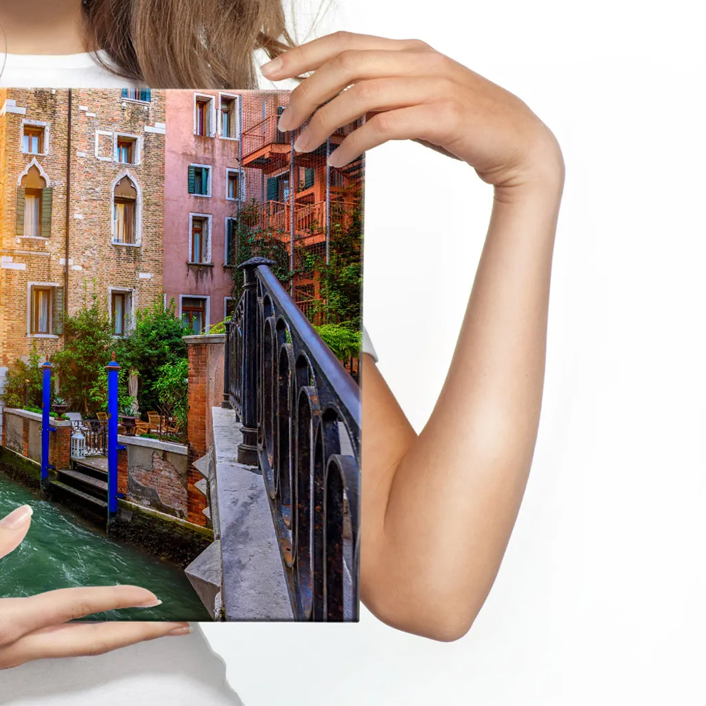 Favolosa Tela Venezia 70x50 cm XXL - Quadro Artistico Barca Sole - 4