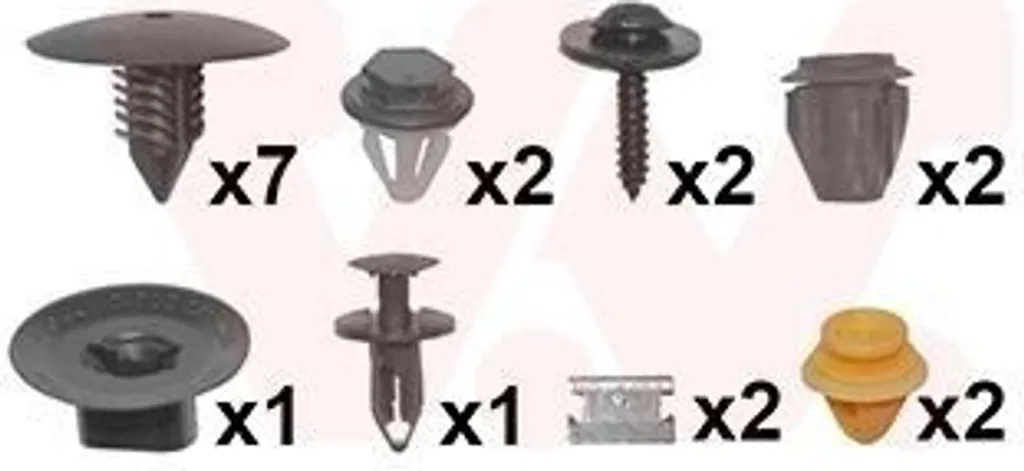 Kit de fixation aile avant gauche Renault Clio IV - Support VAN WEZEL