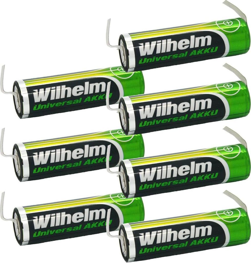 7 x Wilhelm AKKU-LÖTFAHNE U-Form AA Universal