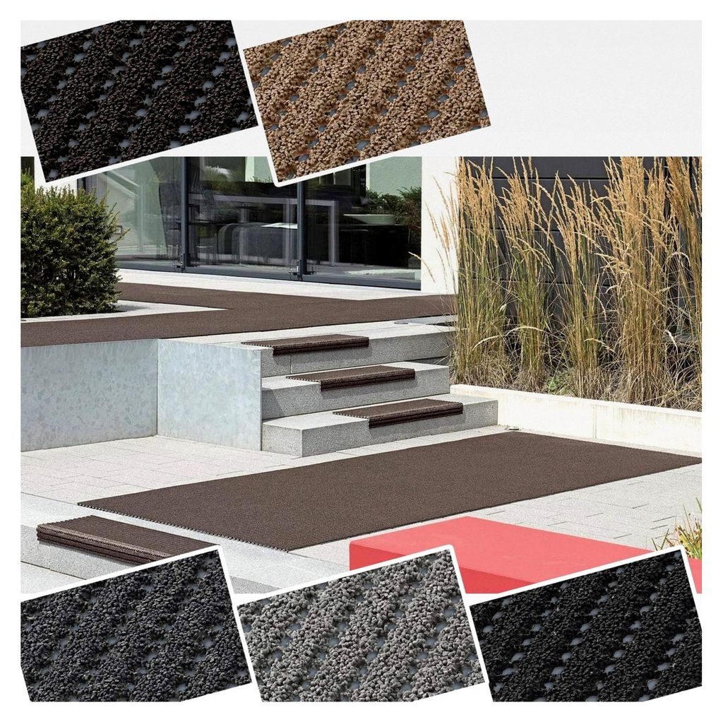 Sicherheitsmatte Rutschfest Unico R13 - Hergestellt in Deutschland (120x400cm, Stein)