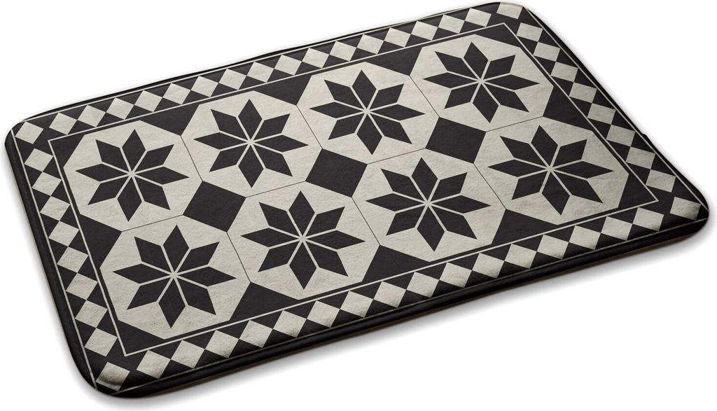 Teppich Teppich Wohnzimmer Schlafzimmer Modern - 90 cm x 60 cm - Geometrisches Sternmuster