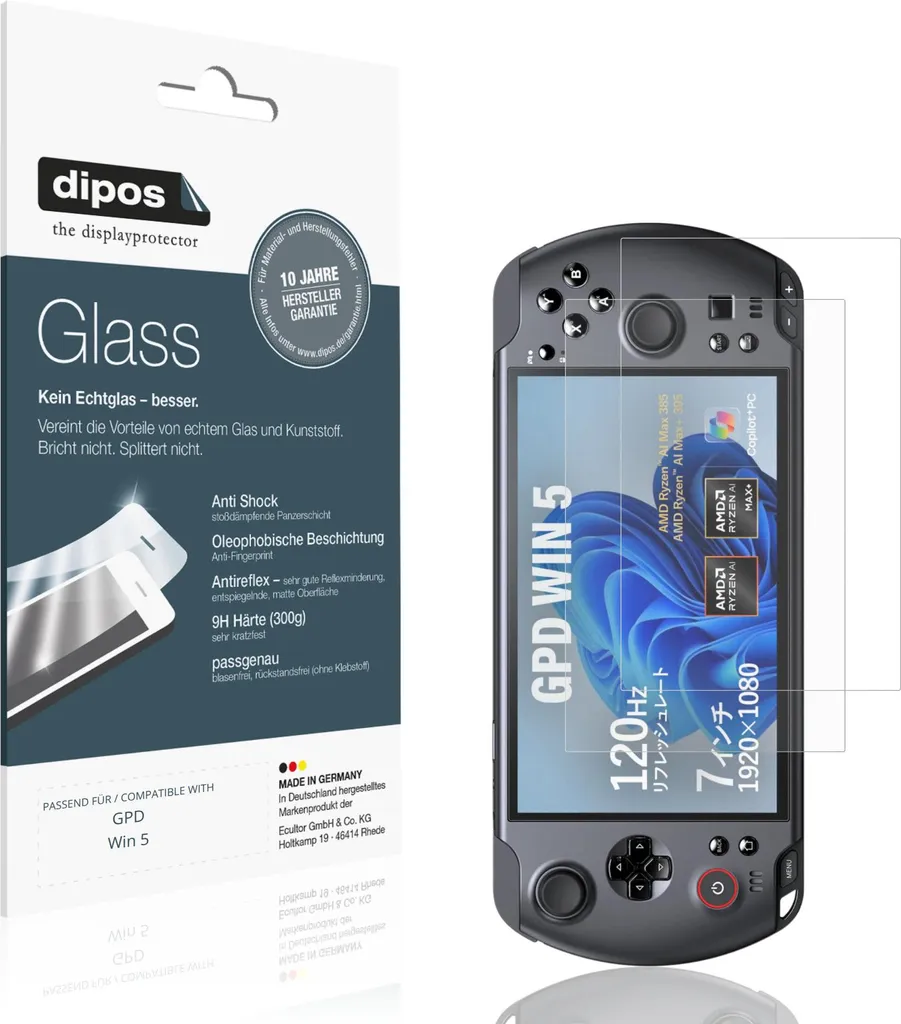 2 PEZZI Pellicola GPD Win 5 Vetro Flessibile 9H Opaco Protezione