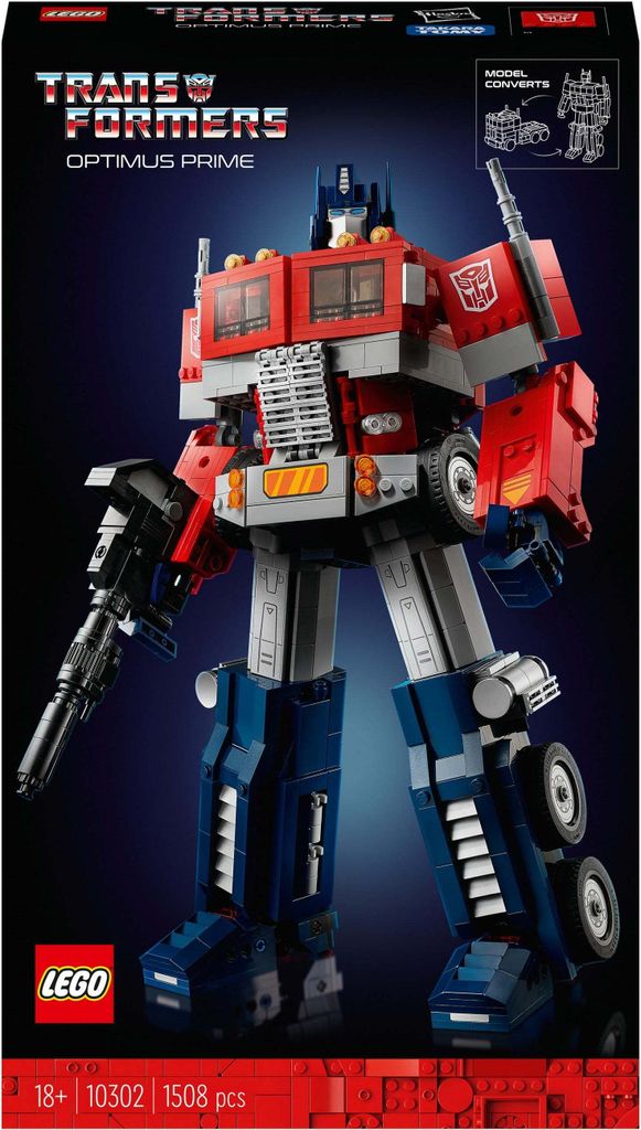 LEGO 10302 Icons Optimus Prime Set, 2in1 Roboter-Figur und Produktbild 