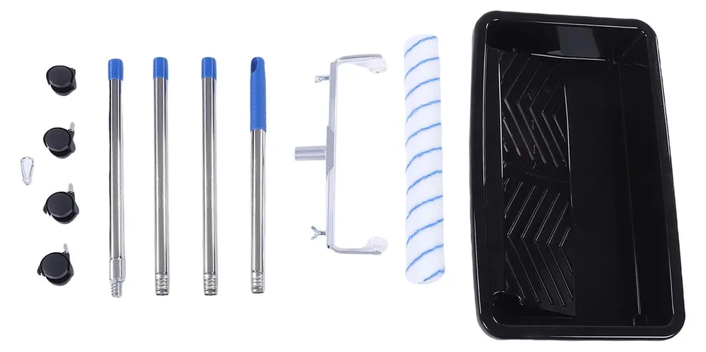 Rouleau peinture 18 pouces anti-goutte avec bac et manche extensible