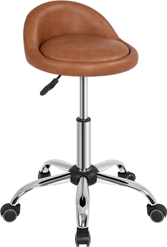 Tabouret Réglable en Hauteur Pivotant Yaheetech avec Assise Rembourrée Pro