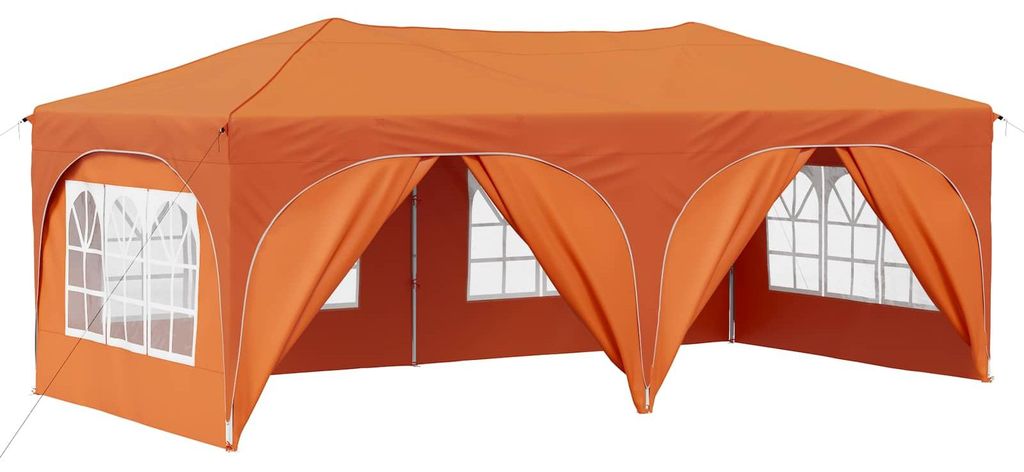 vidaXL Pop-up Partyzelt 575 x 288 x 245 cm Orange Oxford-Stoff
