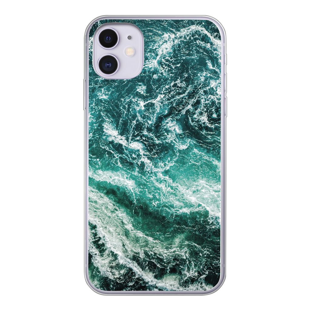 MuchoWow Handyhülle Schutzhülle Hülle für iPhone 11 Marmor - Gemustert - Natursteine Silikon Softcase Handy Hülle - Handytasche