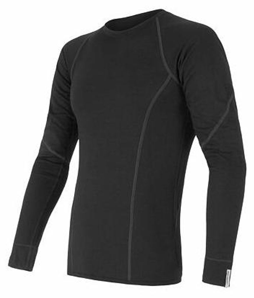 T-Shirt Sensor Merino Wool Active Herren langarm schwarz größe 3XL 11109033-05