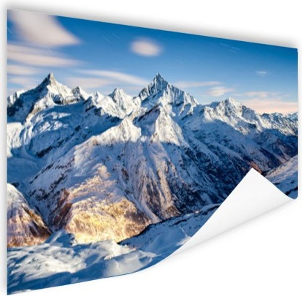 MuchoWow Poster Alpen - Berg - Schnee 180x120 cm - Fotoplakat