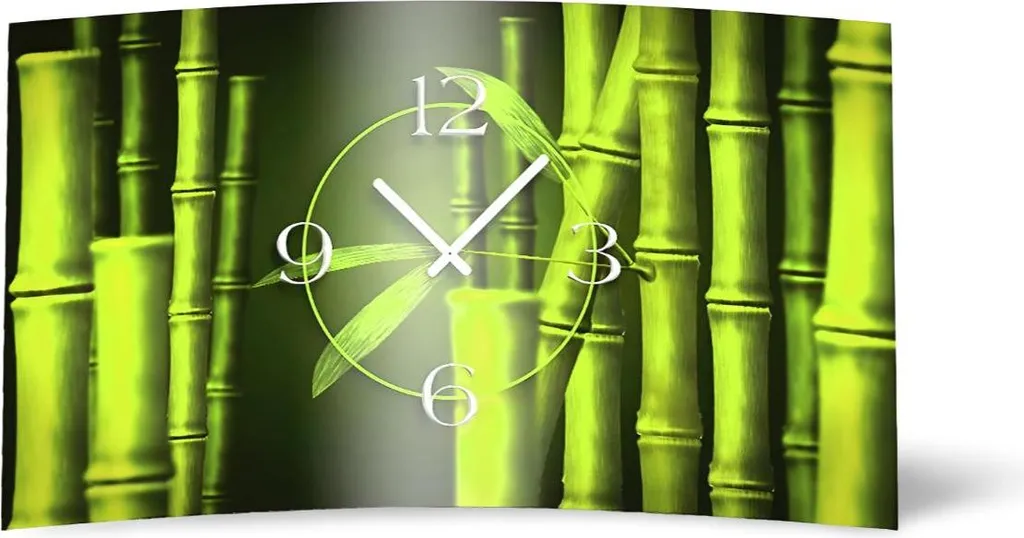 Horloge Murale Silencieuse sans Tic-Tac dixtime 3D-0096 Bamboo Wood