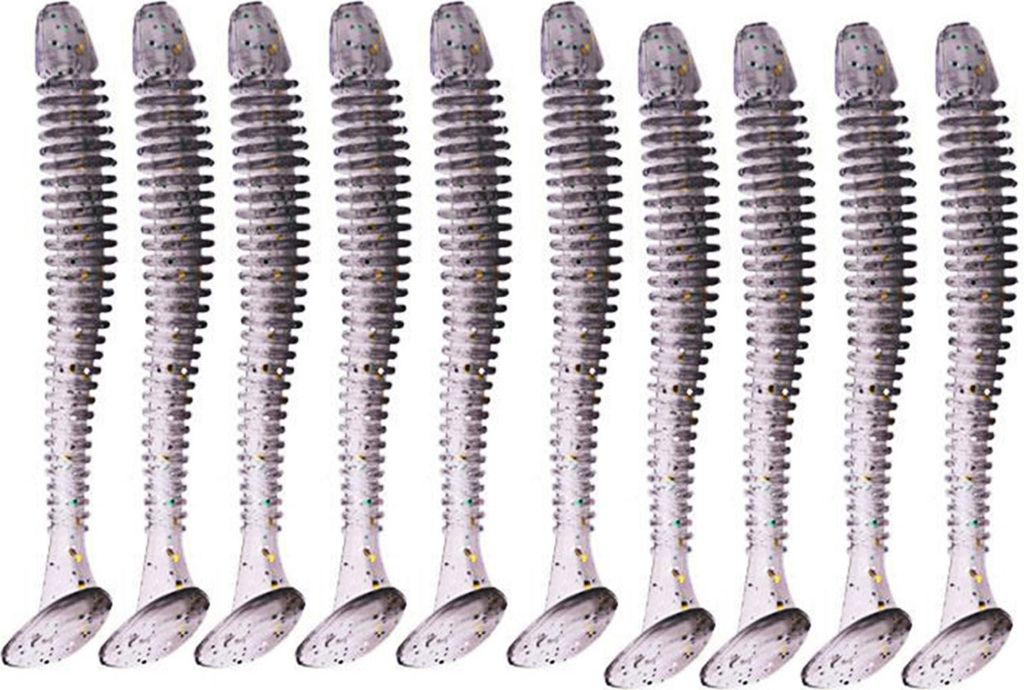 10/30/50 Stück Angelköder, weiche Köder mit T-Schwanz, leuchtende Farbe, reißfest, wiederverwendbar, flexibel, weiche Kunstköder, Kunstköder