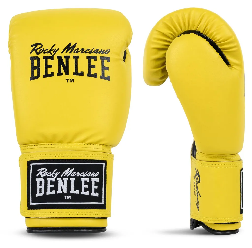 Gants de boxe 10 oz BenLee Rodney pour entraînement intensif jaune noir