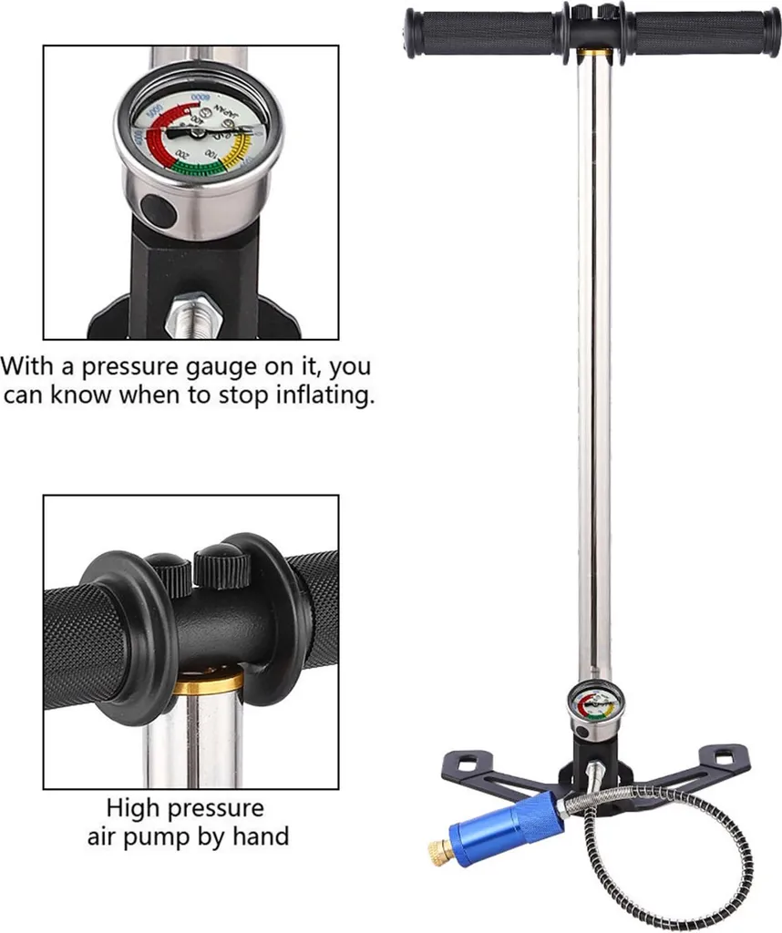 Pompe submersible manuelle robuste pour bouteille d'oxygène de plongée