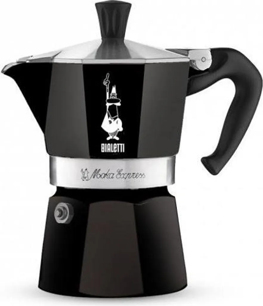 Moka Bialetti La Mokina Nera 1 Tazza - L'Originale per Caffè Ristretto