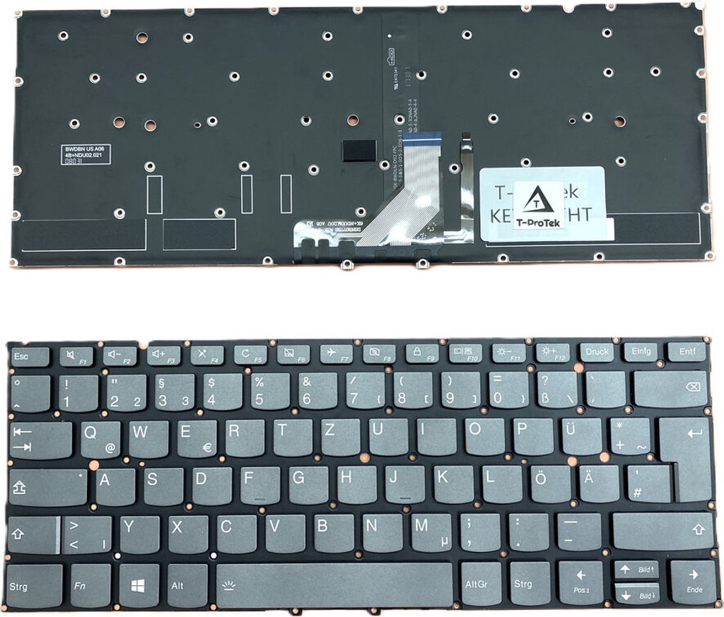 DEUTSCHE-Tastatur Keyboard Beleuchtung kompatibel für Lenovo Yoga 920-13IKB (80Y70034GE)