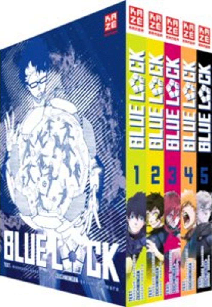 Blue Lock - Band 1-5 im Sammelschuber Image du produit 