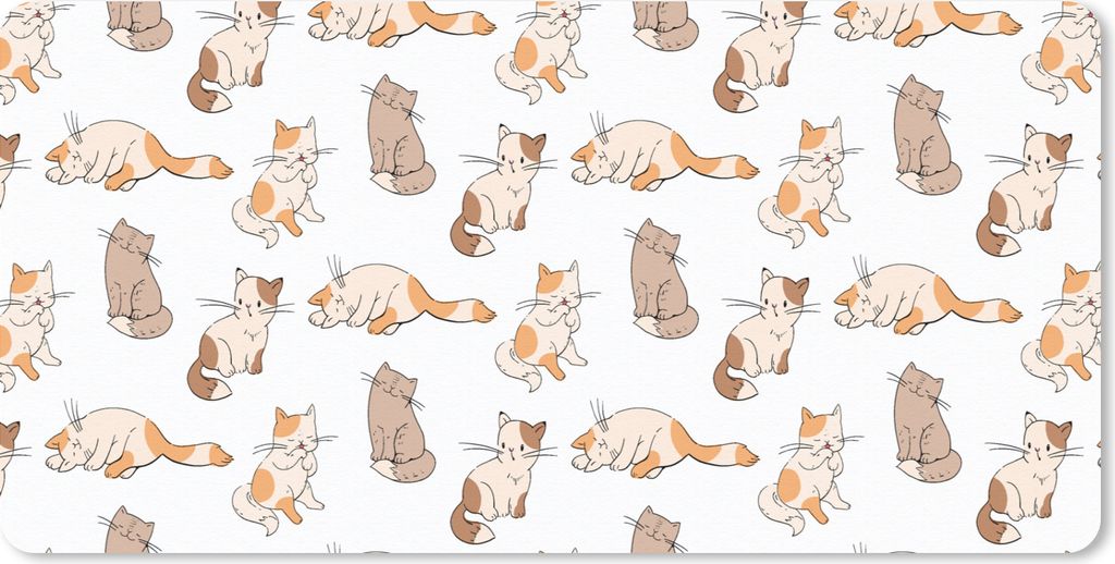 MuchoWow Mauspad Mousepad Muster - Katze - Kätzchen - Jungen - Mädchen - Kinder - Kinder 60x30 cm - Mousepads - Maus Mat - Pad - Mausunterlage ...