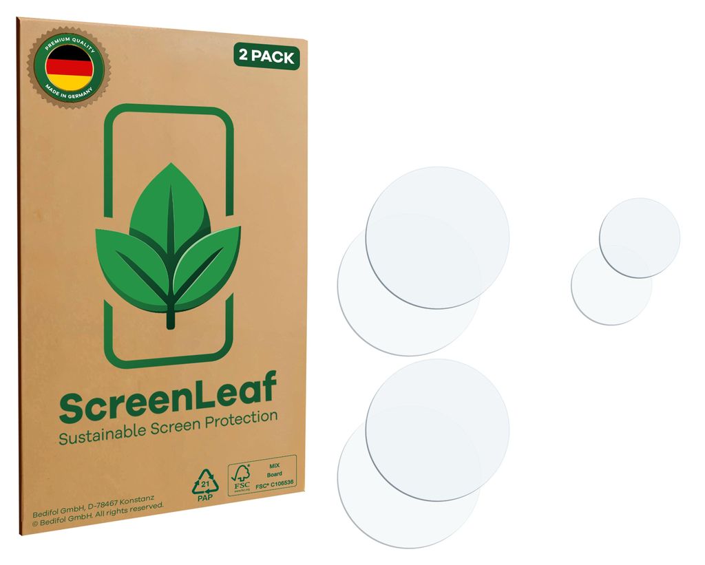2x ScreenLeaf Schutzfolie für Xiaomi Poco X6 (NUR Kameraschutz) nachhaltiger Displayschutz Display Schutz Folie Klar Transparent