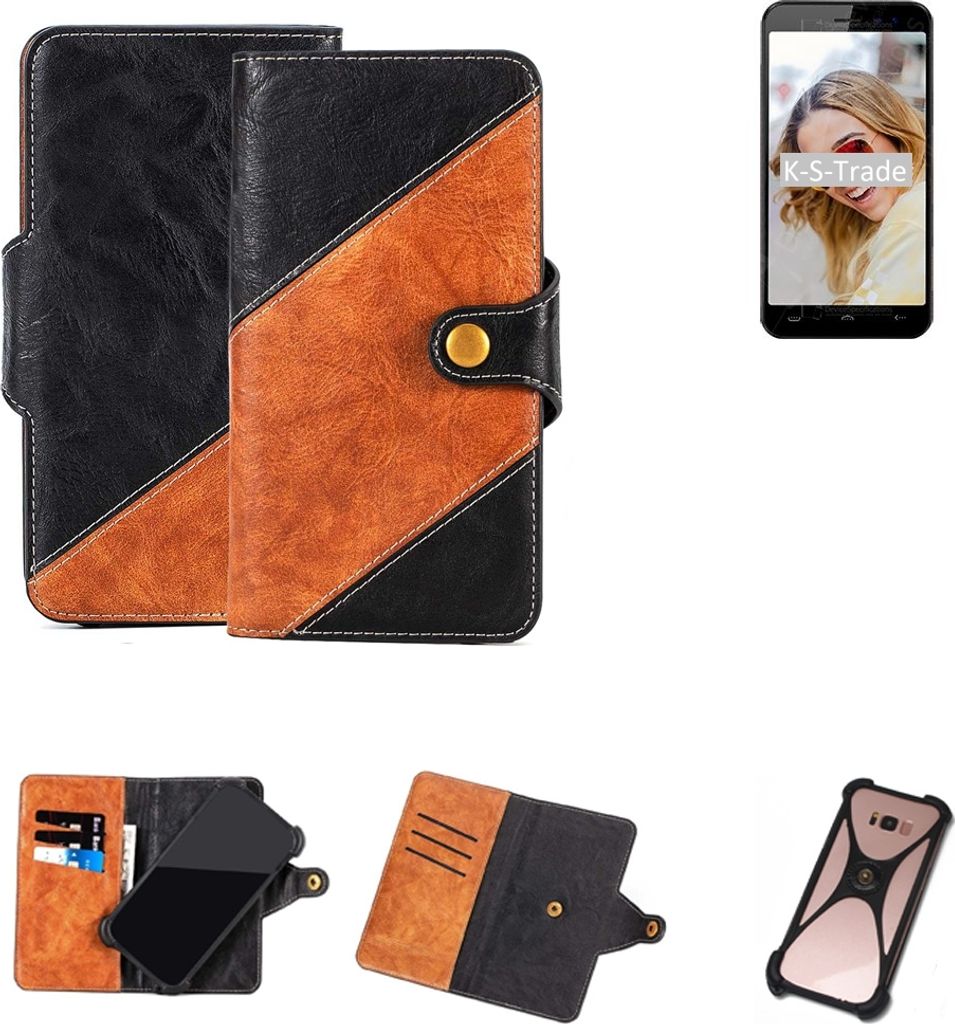 K-S-Trade Handyhülle Schutzhülle Bookstyle Case Wallet-Case Produktbild 