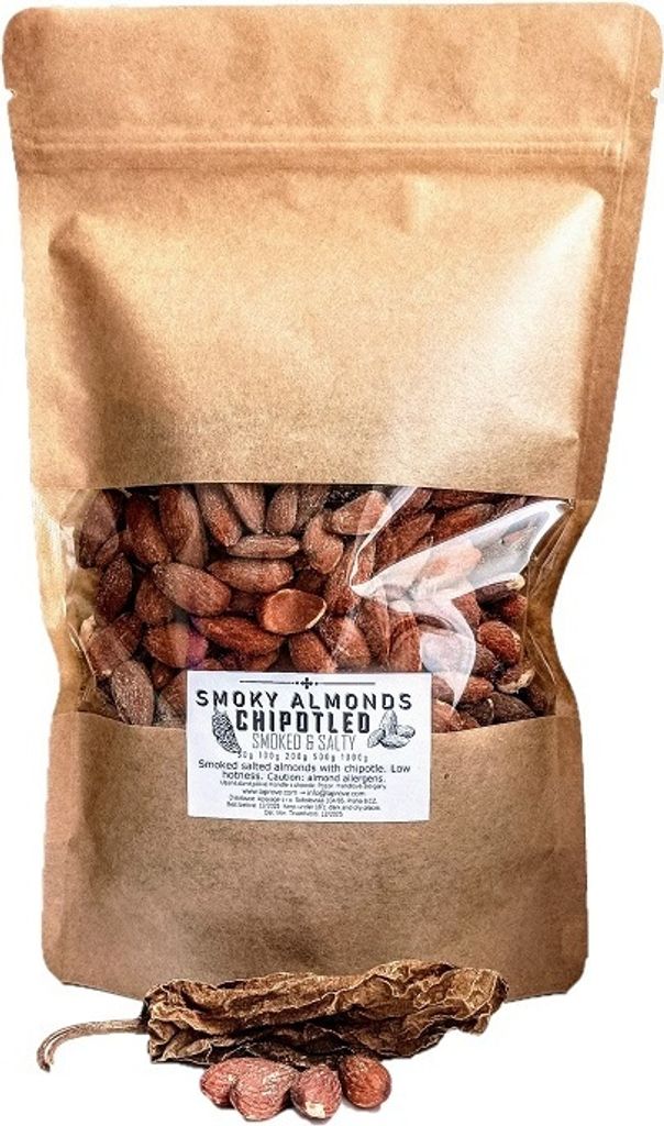 Geräucherte, gesalzene, gebratene Mandeln in Produktbild 