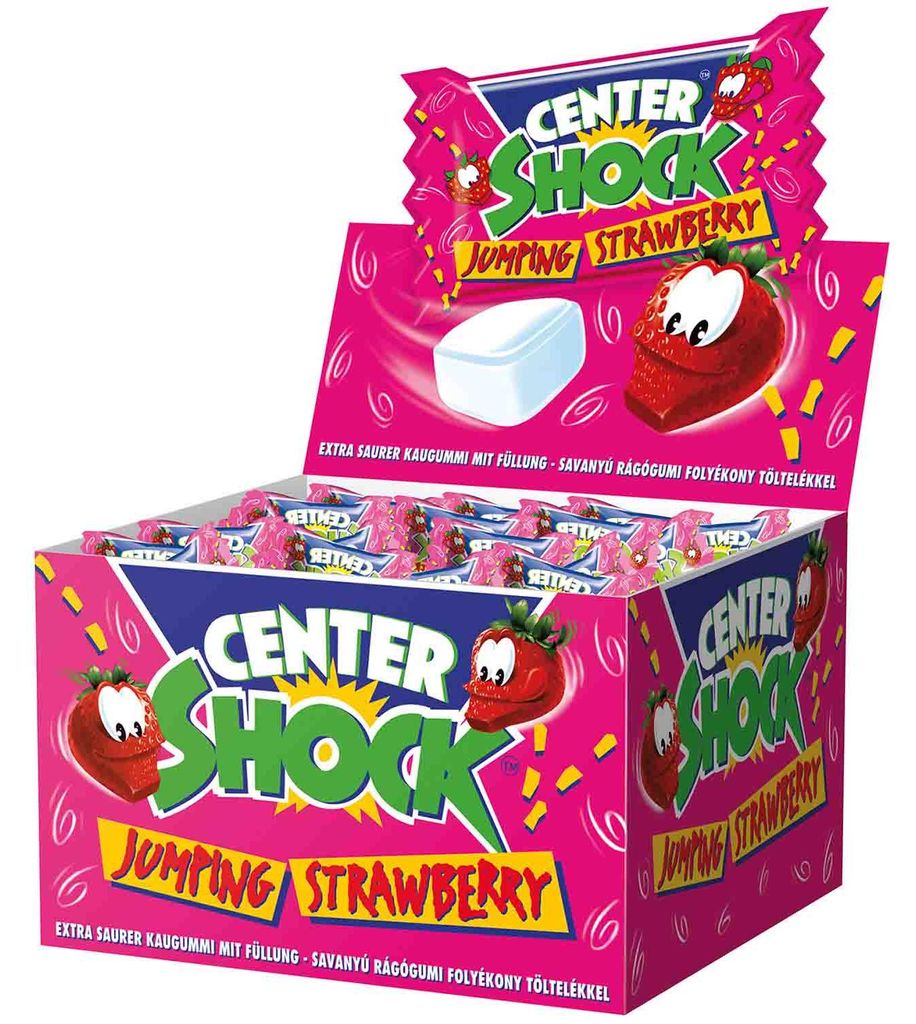 Chicles Center Shock sabor fresa, extra ácidos, 100 Imagen del producto 