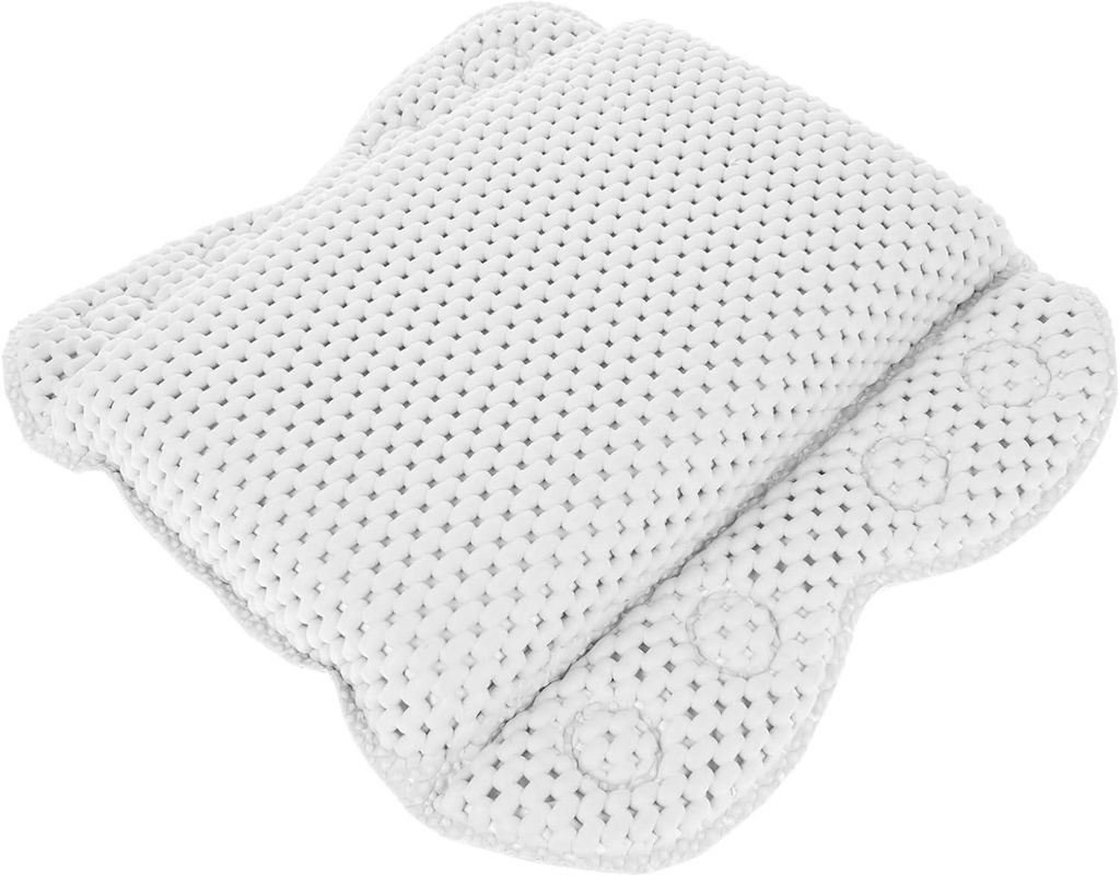 PVC-Badewannenkissen mit ergonomischem Kissen für bequeme Kopf- und Nackenstütze, geeignet für Spa und Zuhause
