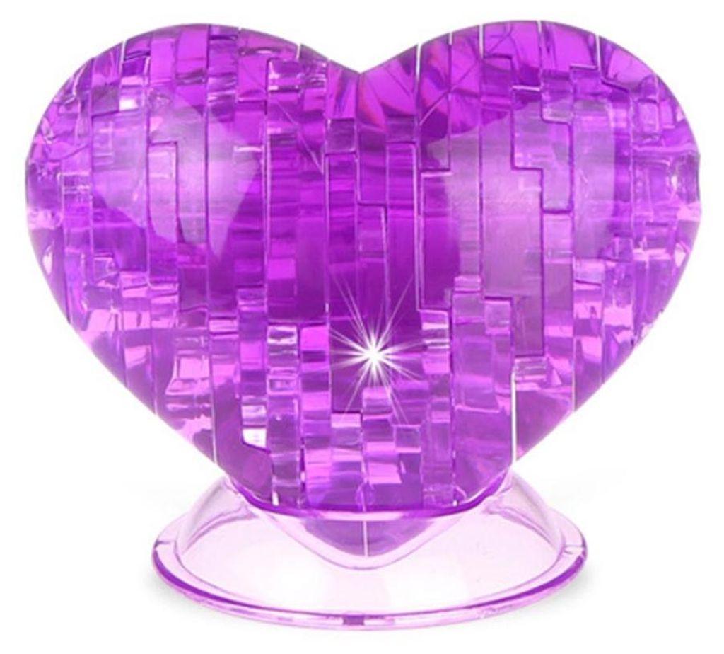3D Kristall Puzzle Herz Puzzle Modell Baustein Montage Lernspielzeug DIY Geschenk