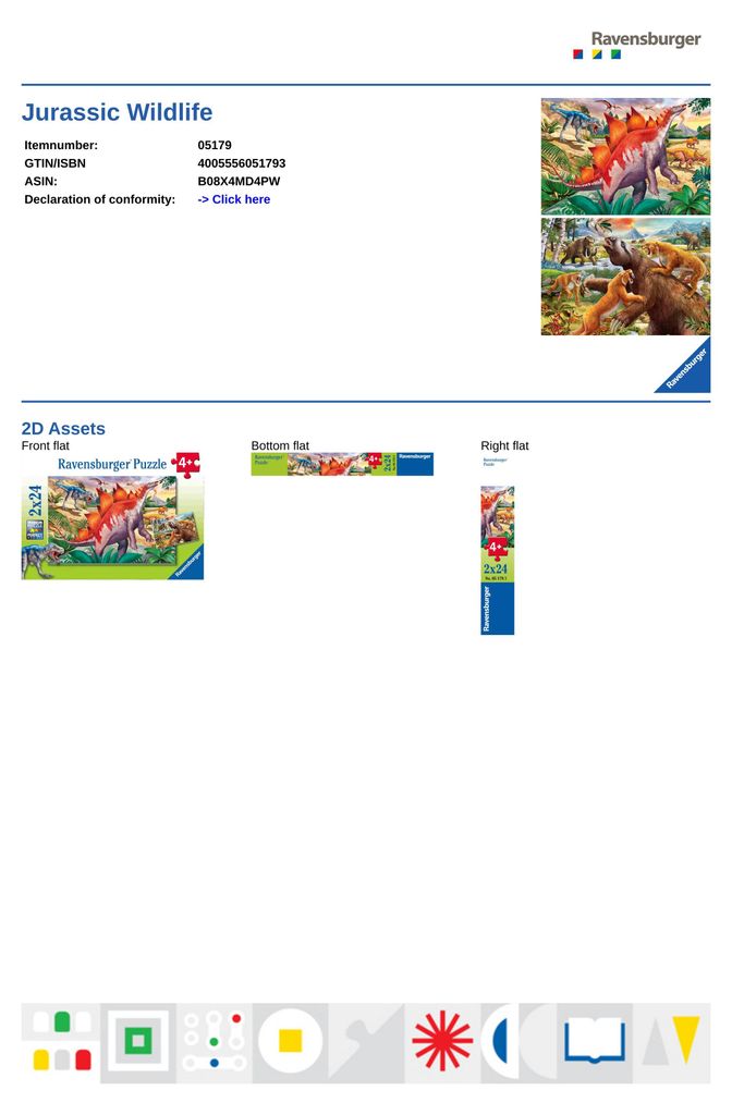 Wilde Urzeittiere Ravensburger 05179