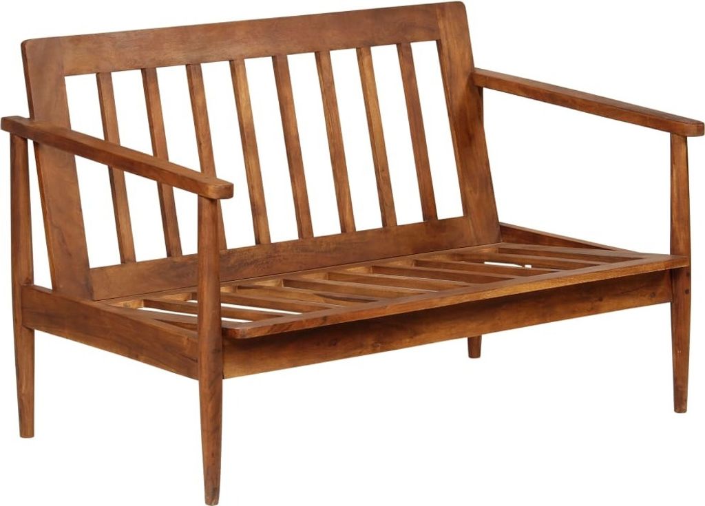 "Winter Sale" Klassische Sofas - Braun 2-Sitzer-Sofa - Polstersofa - Echtleder Akazienholz Braun DE1172202