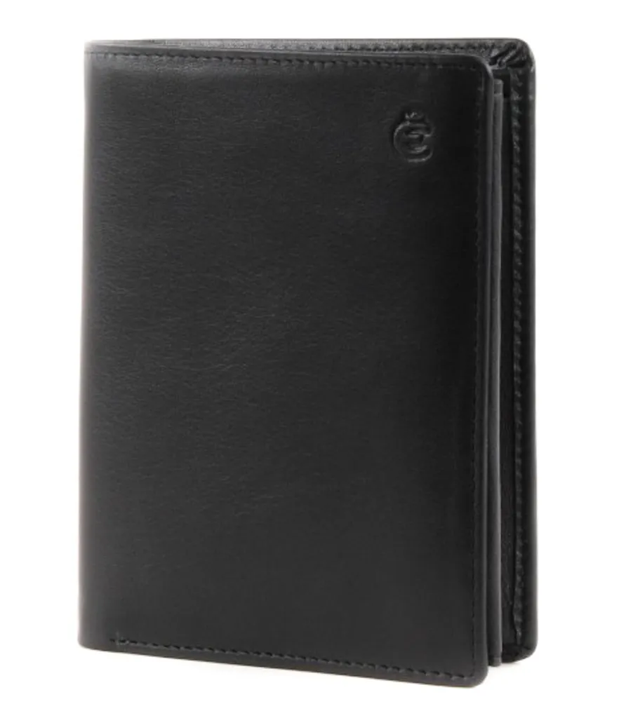 Portefeuille Esquire Cuir Noir Logo - Finition Artisanale et Design
