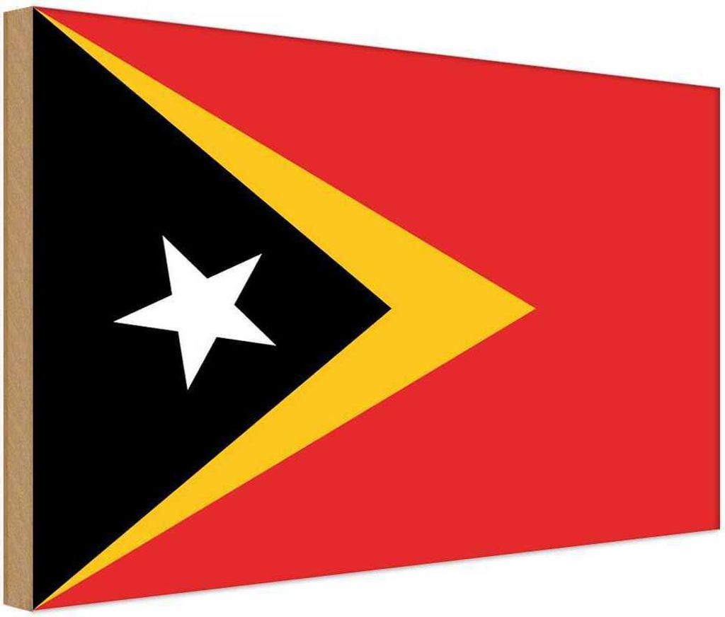 vianmo Holzschild 30x40 cm Osttimors East Timor Flagge Fahne Wappen