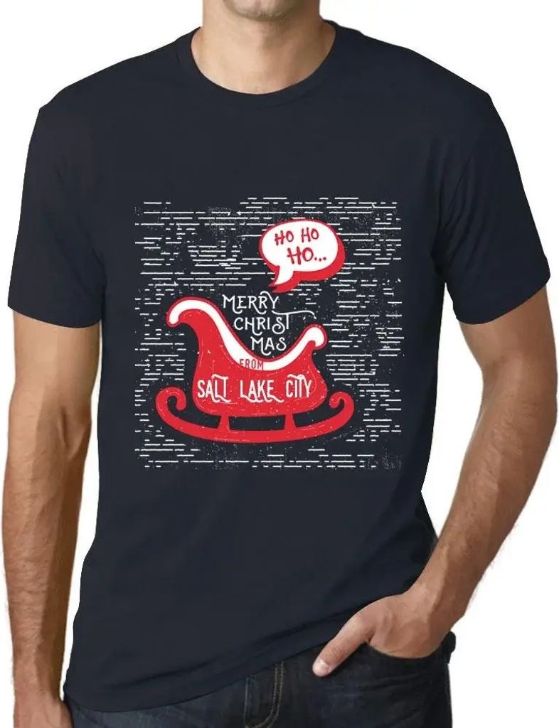 Herren Grafik T-Shirt Ho ho ho Frohe Weihnachten aus Salt Lake City – Ho Ho Ho Merry Christmas From Salt Lake City – Öko-Verantwortlich Vintage