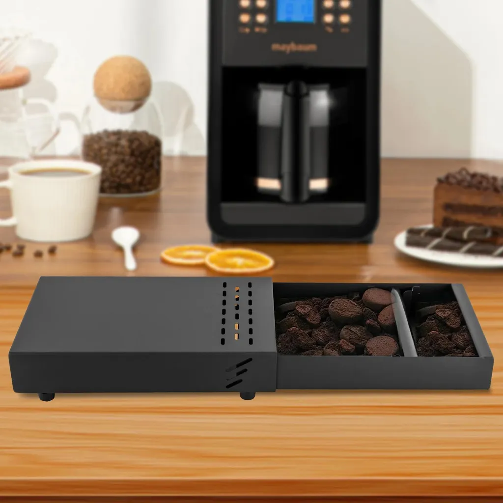 Bac à marc de café type tiroir noir - Optimisation station espresso fer