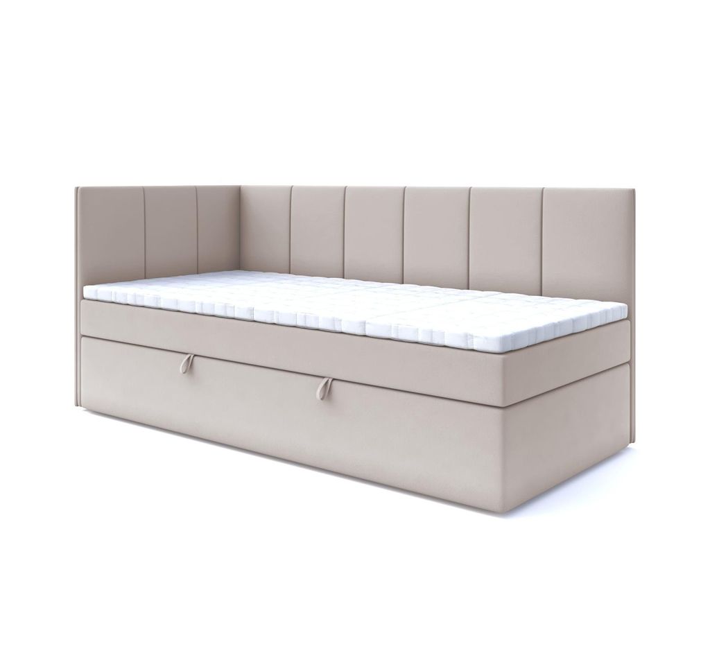 Boxspringbett POLA 90x200 cm, T25 Topper, Kinderbett, Produktbild 