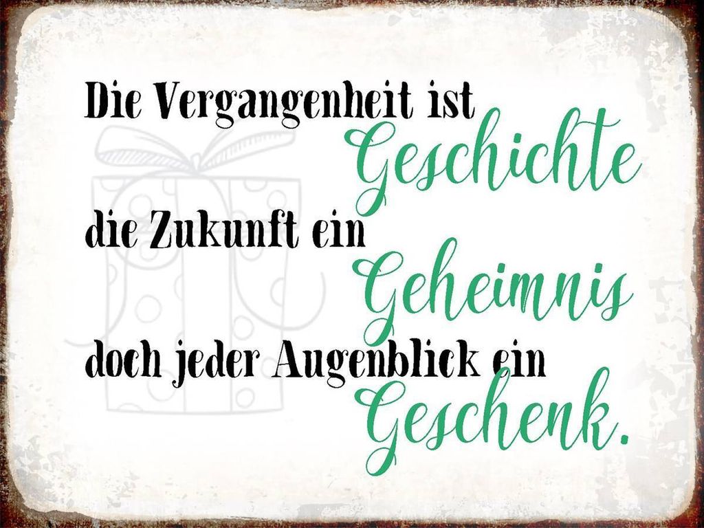 vianmo Holzschild 30x40 cm Vergangenheit Zukunft Augenblick Produktbild 