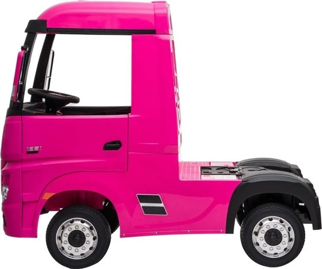 Camion électrique Mercedes Actros rose 4x4 avec télécommande parentale