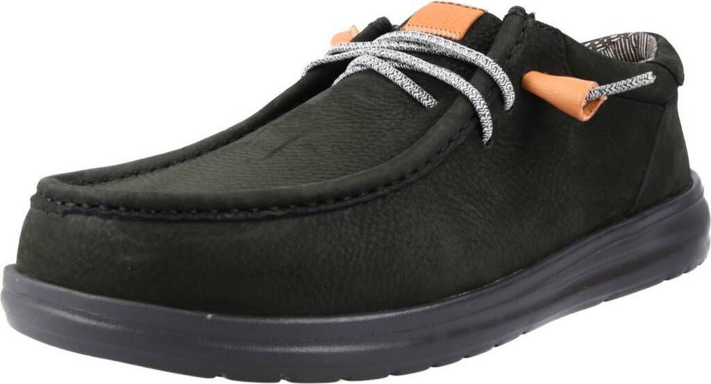 Hey Dude Wally Grip Craft Herren sportlicher Schnürer in Schwarz, Größe 41