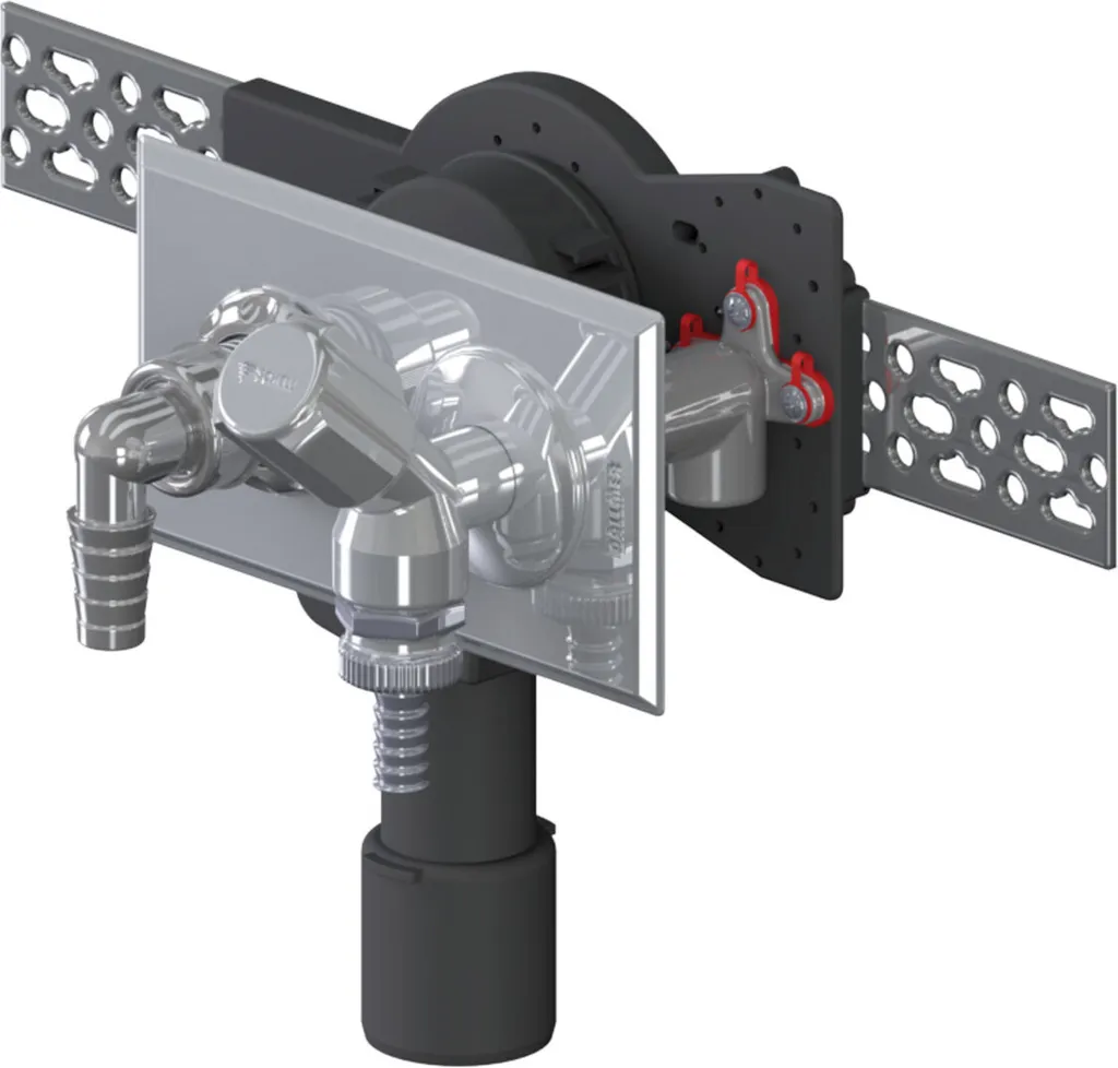 Siphon d'évacuation mural horizontal DN 40/50 pour machine à laver le linge