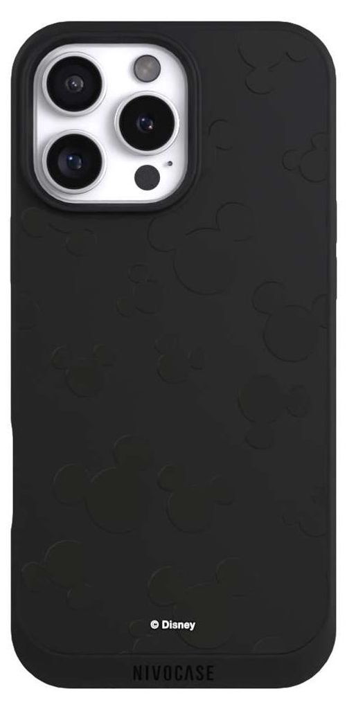 NIVOCASE Handyhülle für Apple iPhone 16 Pro Max Hülle NIVOpure Case Schwarz Disney Mickey Mouse Muster